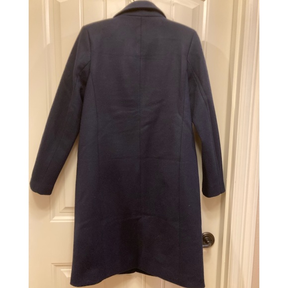Oversized navy wool blend button down coat, XS (runs large!) - Picture 6 of 6